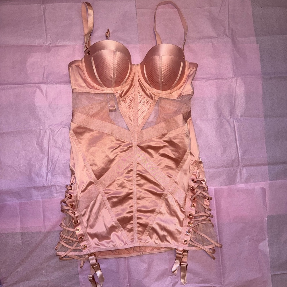 Honey Birdette Blush Satin Chemise